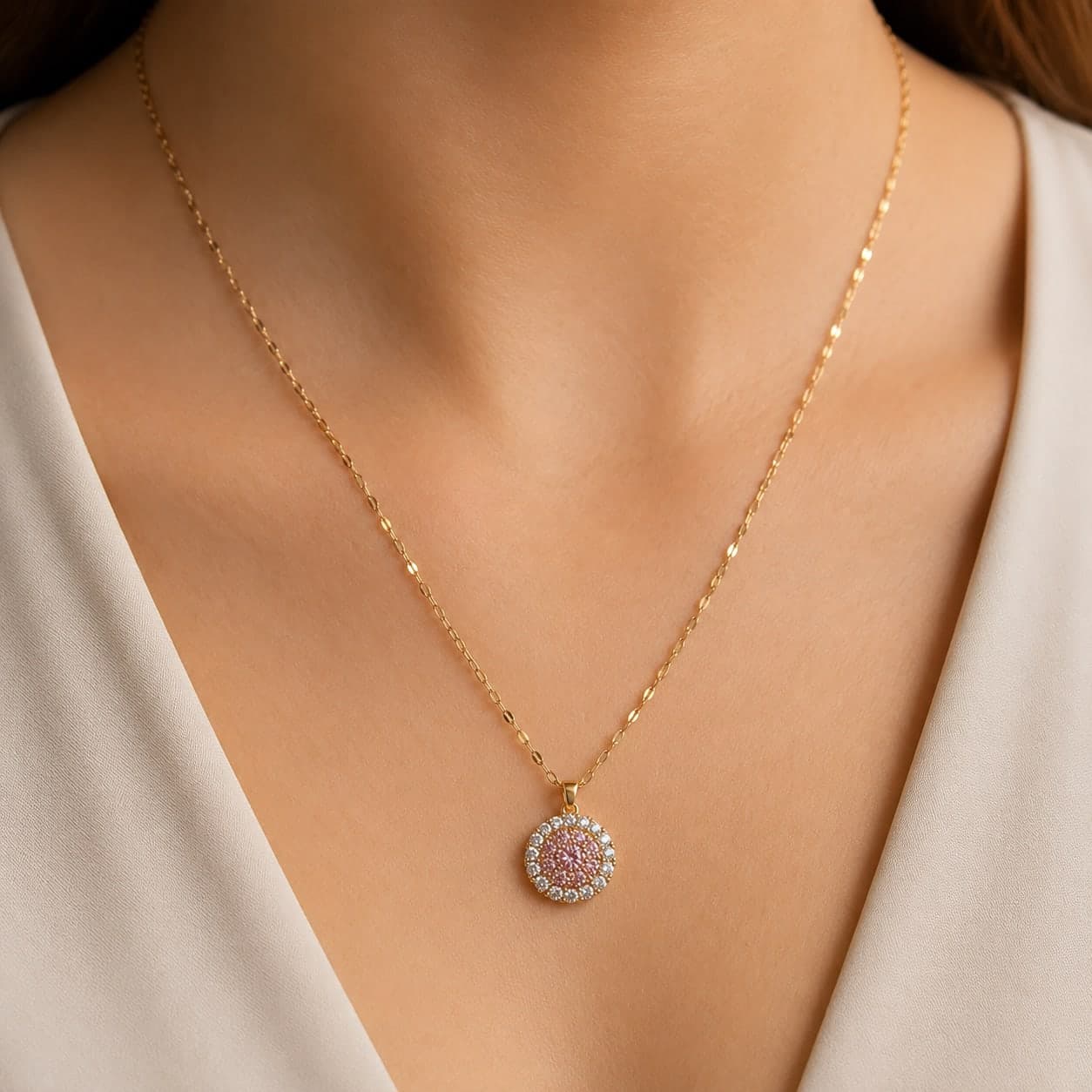 Rosé Halo Pendant 5